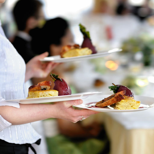 waiter serving banquet