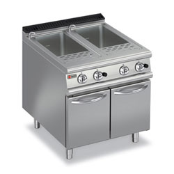 Baron 70CP/G800 Gas pasta cooker Double well gas pasta cooker, 2 x 26L capacity.