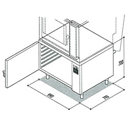 Moduline MA 101 Warming Stand/Prover Electric warming stand for combi ovens, 12 x 1/1GN capacity.