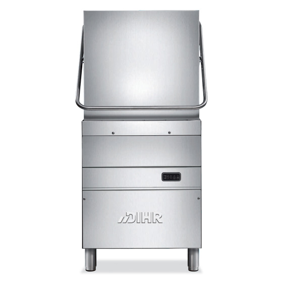 Dihr 3 washing cycles. 
410mm glass/dish height. 
500x500 rack size.