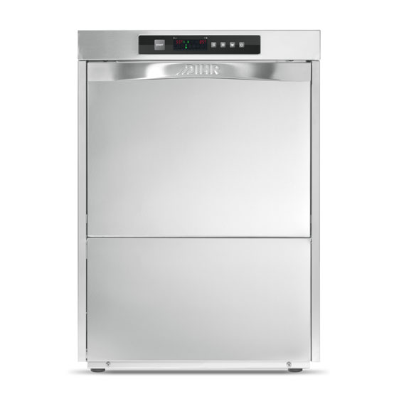 Dihr 4 washing cycles. 
400mm glass/dish height. 
500x500 rack size.