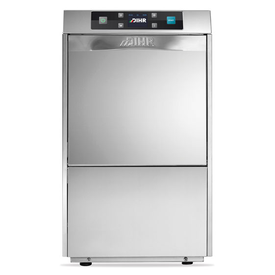 Dihr 8 washing cycles. 
260mm glass/dish height. 
400x400 rack size. 
For reverse osmosis use.