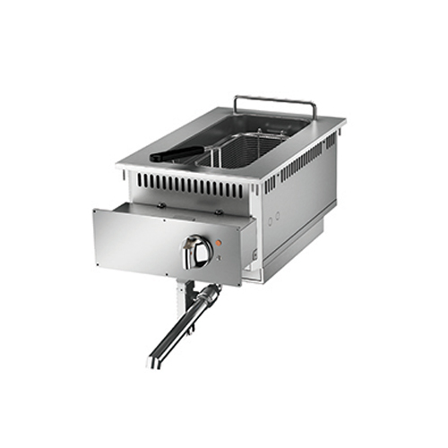 Baron 15L single basin drop in electric deep fryer.