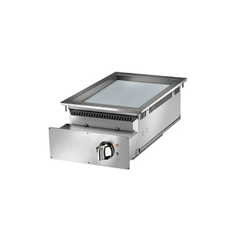 Baron baron 1 burner drop in electric fry top smooth chrome plate and thermostat control di7fte405