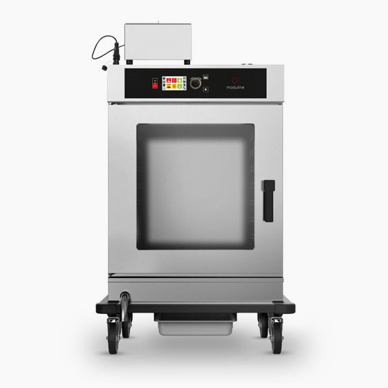 Hot or cold smoker oven. 8 x 2/1 GN or 16 x 1/1 GN capacity. 55kg product capacity.