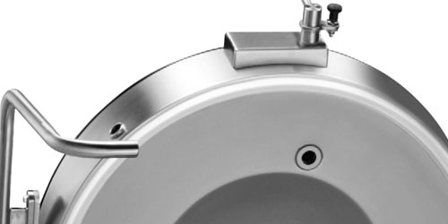 Double-walled autoclave lid with sealing ring with a single juncture point