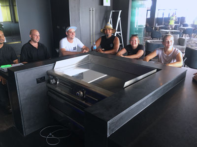 Baron Daydream Island Resort private Teppanyaki Suite team training