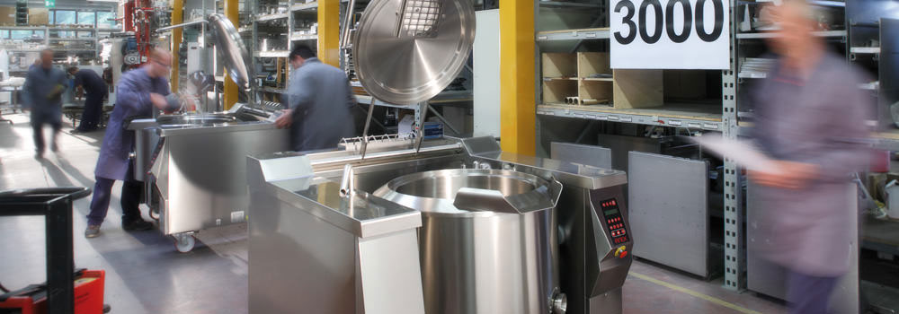 Certified food machinery for industry, catering and centralised kitchens