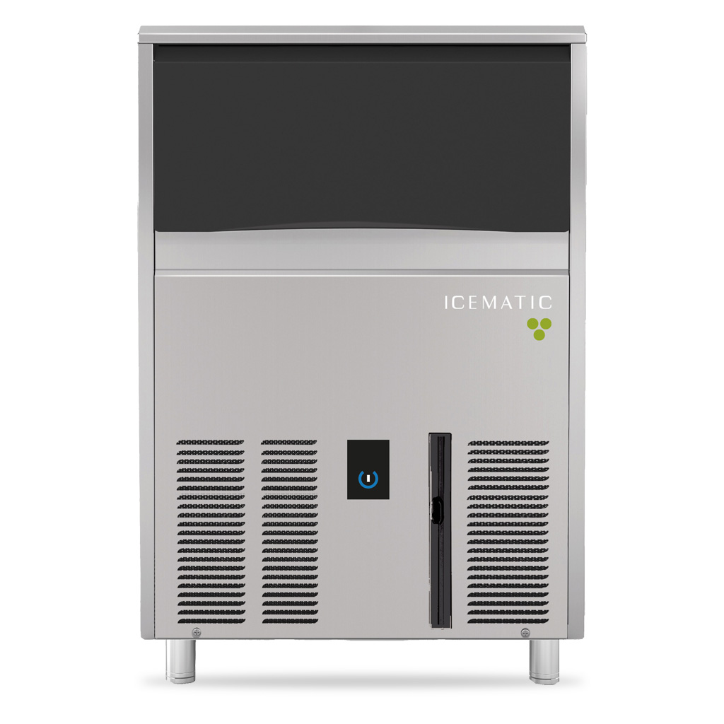Icematic Self contained nugget ice machine. 90kg production. 18kg storage bin.