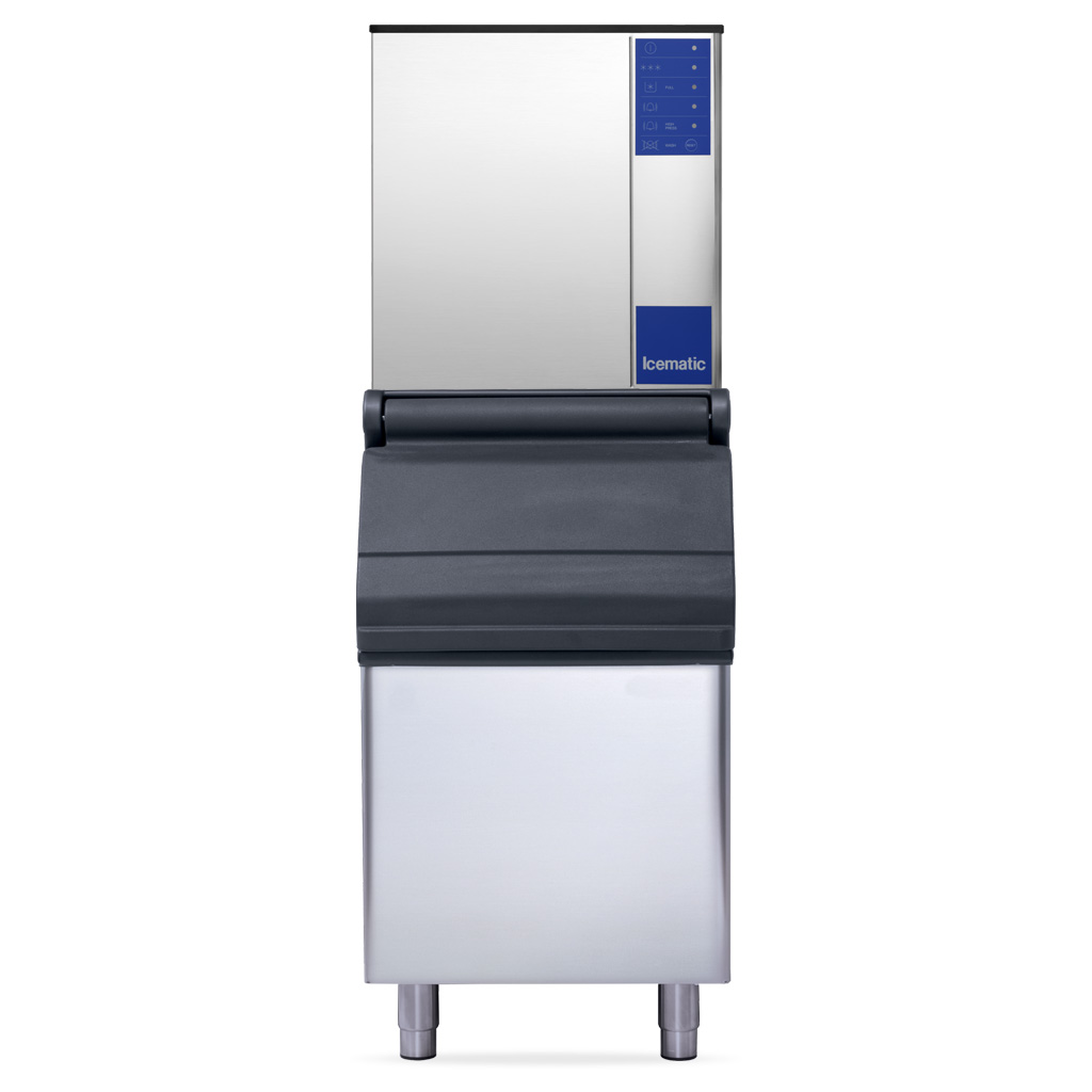 Icematic High production half dice ice machine. 130kg production. 6g cube.