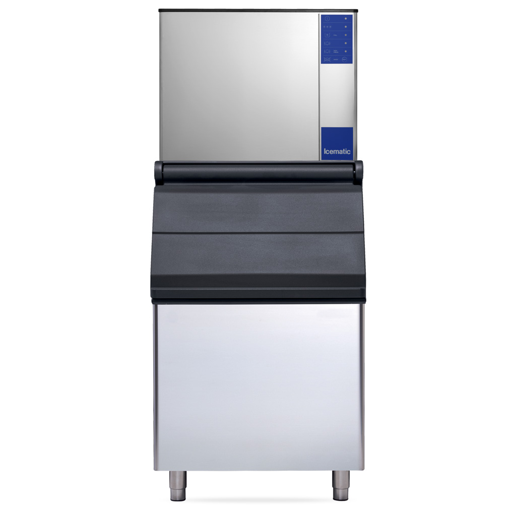 Icematic High production half dice ice machine. 215kg production. 6g cube.