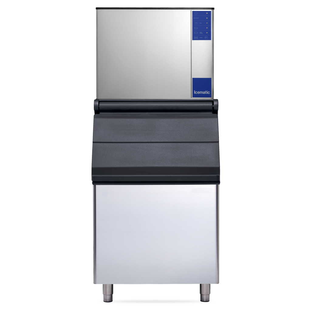 Icematic High production half dice ice machine. 300kg production. 6g cube.