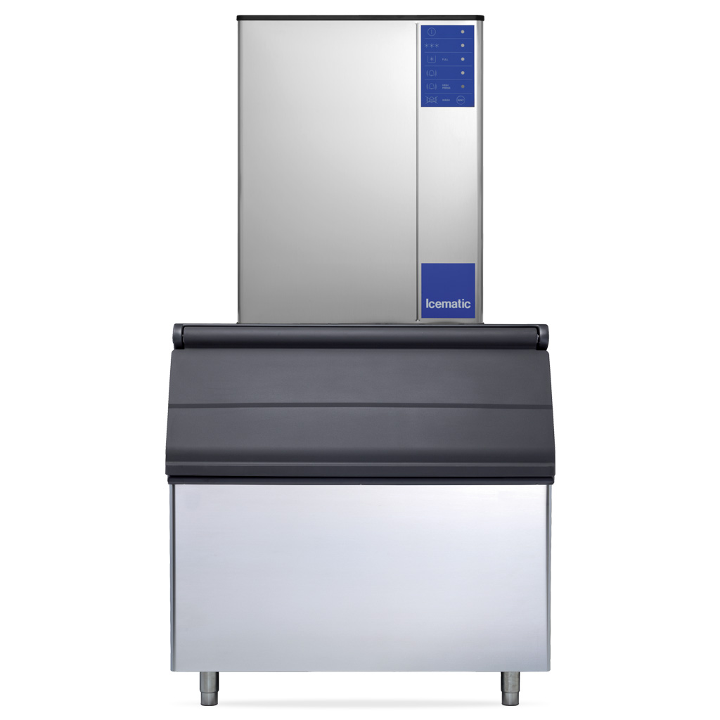 Icematic High production half dice ice machine. 465kg production. 6g cube.