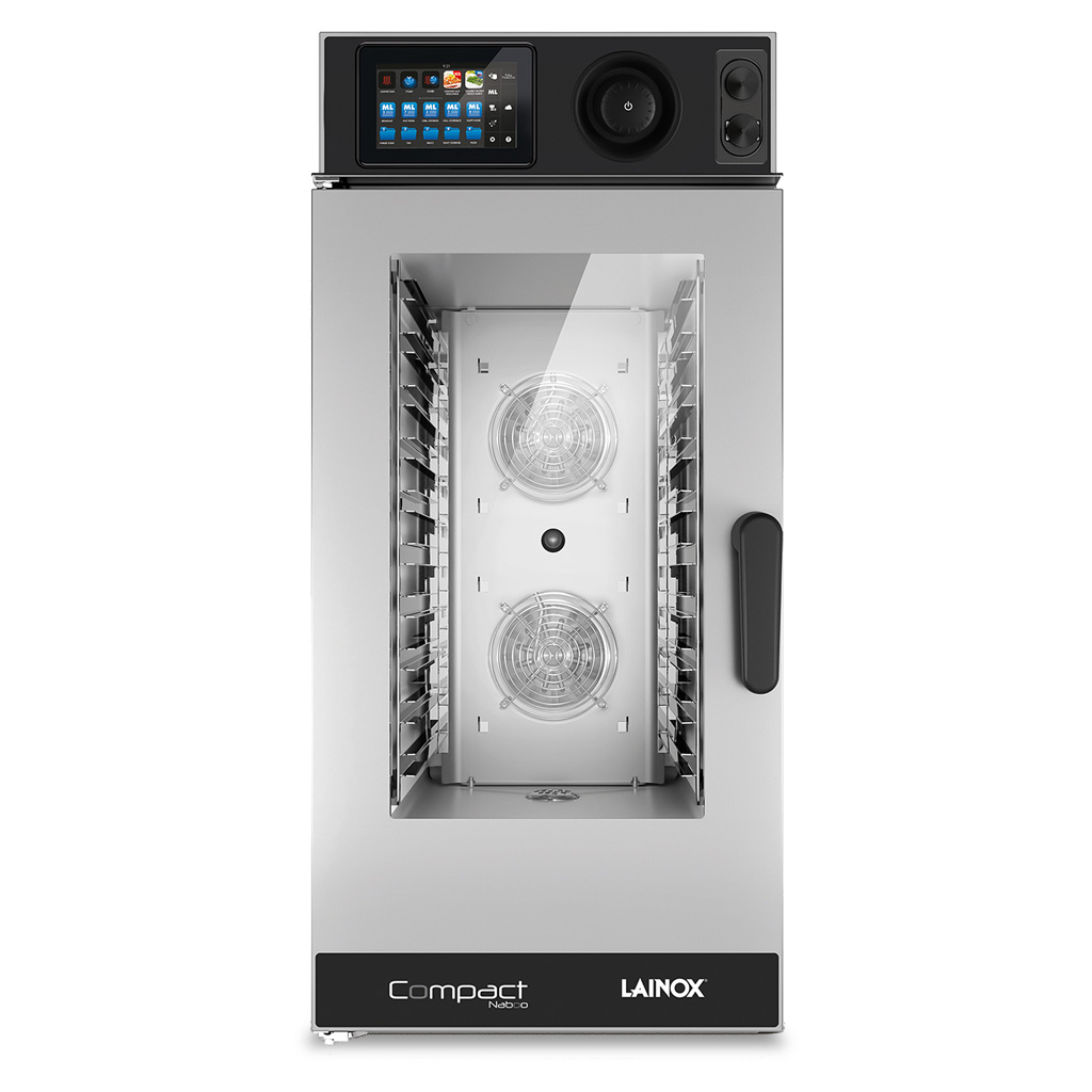 Lainox 10 x 1/1GN capacity compact electric direct steam combi oven with touch screen controls