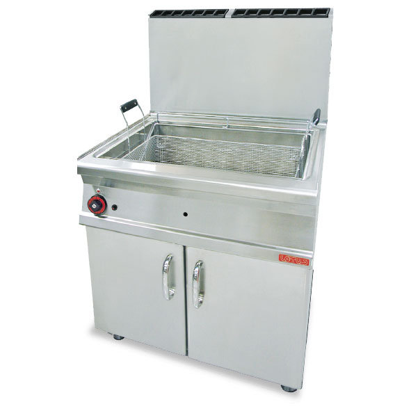 Lotus lotus 45l large pan gas pastry fryer on cabinet f45 78g