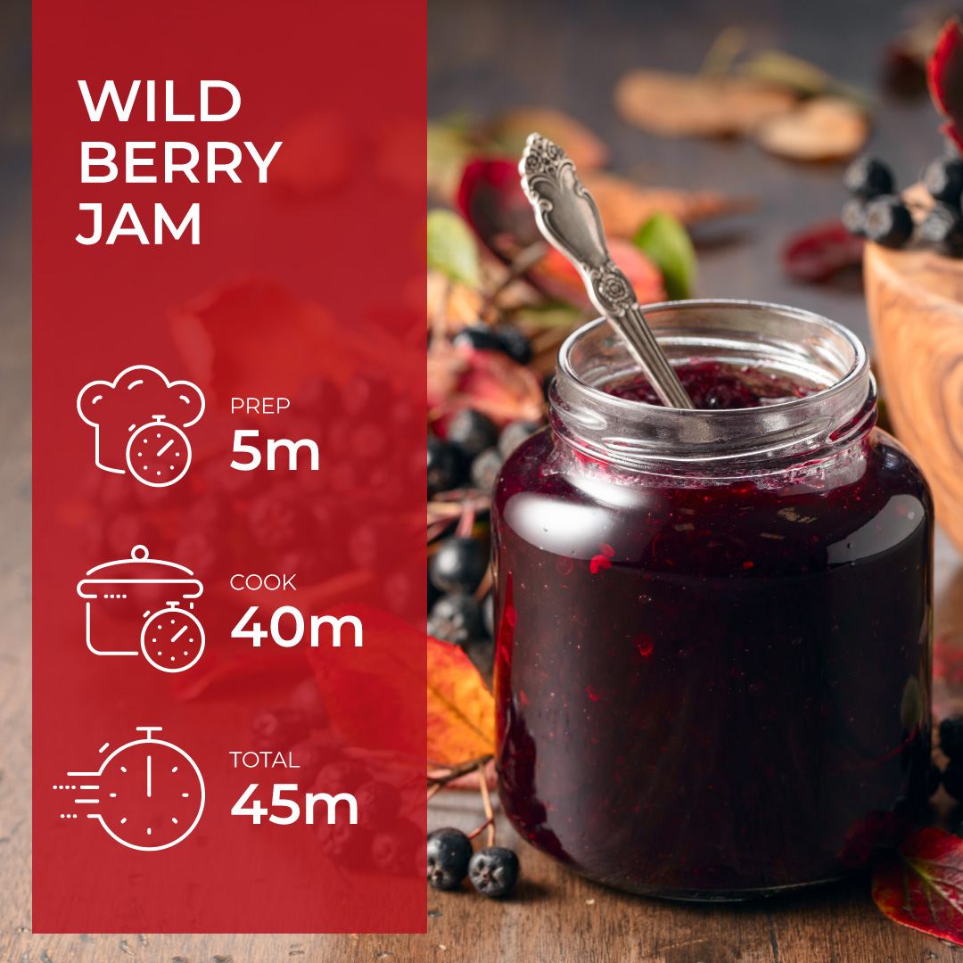 Wild Berry Jam 45 min Cook Time