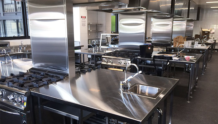 The brand new Ballina Coast High School training kitchen featuring the Baron 700 Series line of medium commercial catering equipment