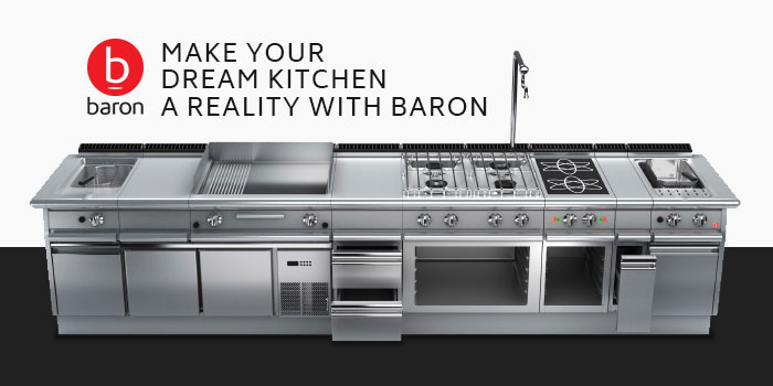 Baron Commercial Cooking And Kitchen Equipment, Fully Customisable Options For Every Need, Made In Italy