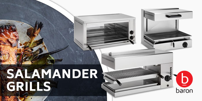 Salamander grills, Baron Commercial Cooking Equipment, High Performance, Compact Size, Made In Italy