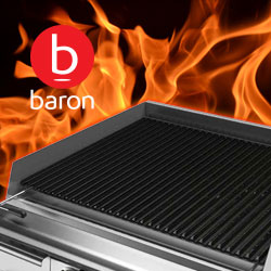 Baron commercial professional lava rock chargrills bbqs