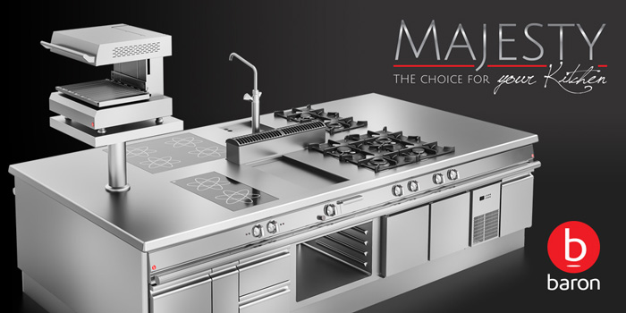 Choose the power and size of the appliances for your majesty one-piece worktop
