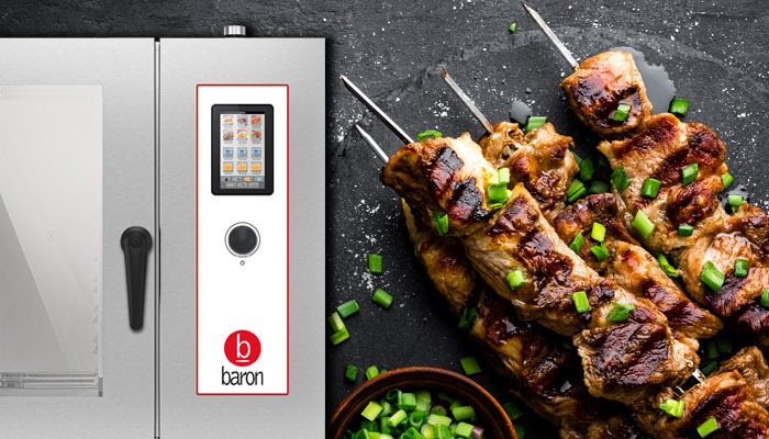 Baron commercial combi ovens, skewers for grilling and tandoori, get more out of your combi oven