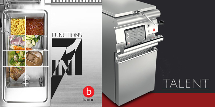 Compact and multifunctional, the TALENT by Baron is a true “cooking centre” that will change the way you cook.