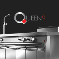 Baron Queen9 Heavy Duty Commercial Cooking And Kitchen Equipment, 900mm Depth Available Now, Made In Italy