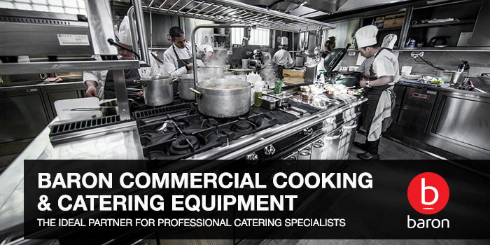 Cook tops and cooking ranges, induction tops and woks, fry tops, deep fryers, barbeques, bratt pans, solid tops, stock pots, combi ovens, salamander grills