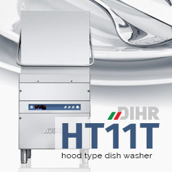 Dihr Commercial Dish Washers, Hood Type Pass Through Corner Installation, Made In Italy
