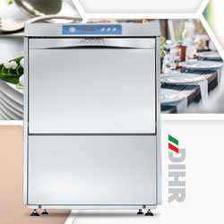Dihr OPTIMA series reverse osmosis compatible glasswashers, dishwashers, undercounter commercial ware washers, made in Italy