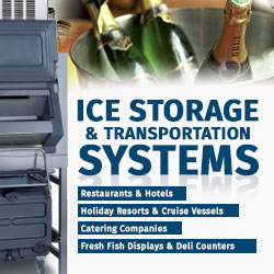 Icematic Commercial Ice Storage Solutions, Ice Transportation Systems, Ice Shuttle Systems, Ice Machines