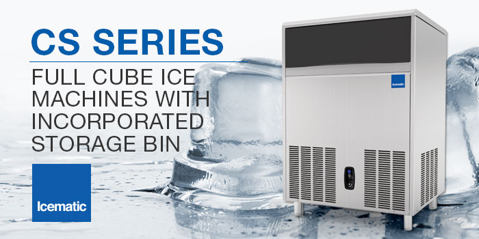 Icematic CS Series Self Contained Ice Makers Cubers, Bright Gourmet Ice, Always In Stock, Great Prices, Made In Italy