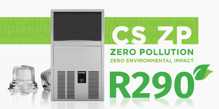 Icematic CS ZP Zero Pollution Zero Evironmental Impact Eco Friendly Ice Makers Machines, Made In Italy