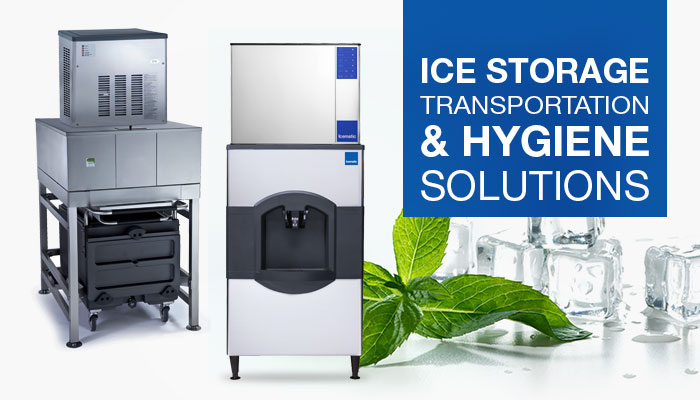 Icematic Commercial Ice Storage Solutions, Ice Transportation Systems, Ice Dispensing, Ice Shuttle Systems, Ice Machines