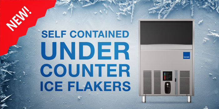 Icematic F Series Self Contained Under Counter Ice Flakers, New Models Available, Made In Italy