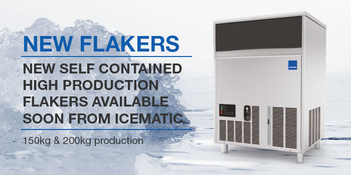 Icematic F Series Self Contained Ice Flakers, New Models Available Soon, Made In Italy