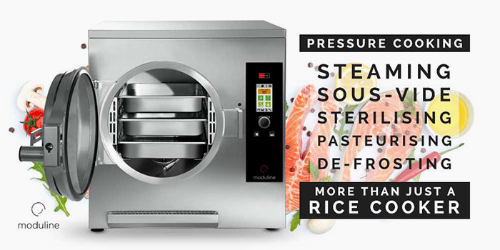 Electric pressure steamer with touch screen controls. Internal size - 3 x 1/1 GN.