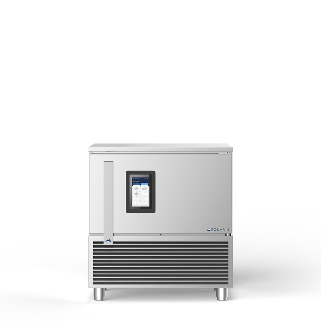 Polaris 5 x 1/1 GN capacity.
30kg chilling.
24kg freezing.
5 multifuction programs.