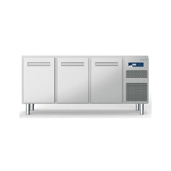 Moduline polaris 279l three door refrigerated table self contained freezer s21 03 bt 710