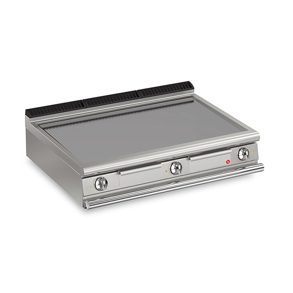 Baron baron 3 burner electric fry top smooth mild steel plate thermostat control q70ft e1200