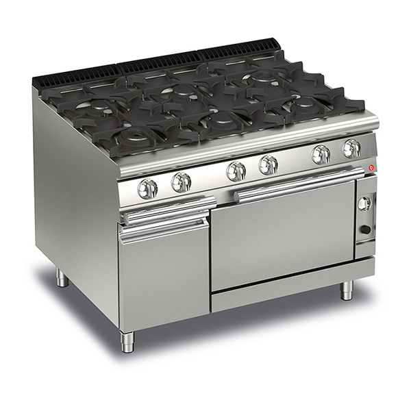 baron 6 burner gas cook top gas oven q70pcf g1205
