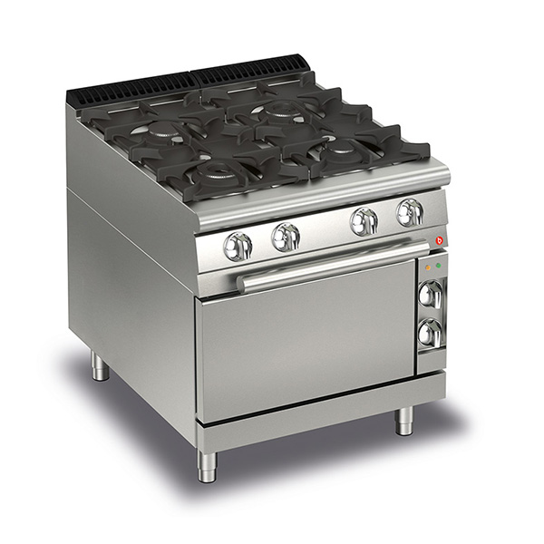 Baron 4 burner gas cook top with gas oven.
