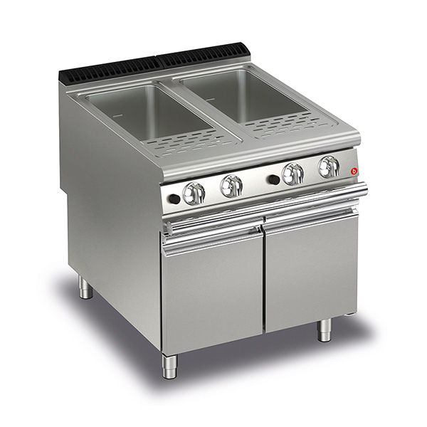 Baron 40+40L double basin gas pasta cooker.