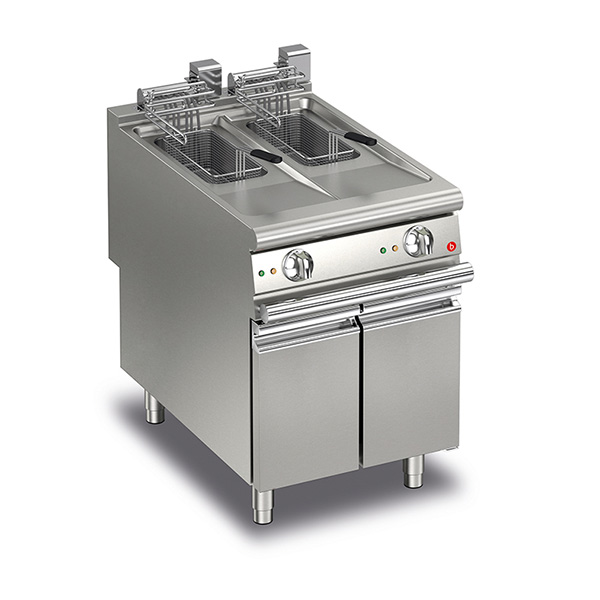 baron 10 10l split pot electric deep fryer q90fri e610