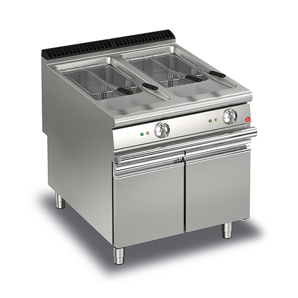 Baron 23+23L double basin gas deep fryer.