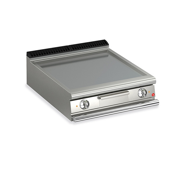 Baron baron 2 burner electric fry top smooth mild steel plate thermostat control q90ft e800