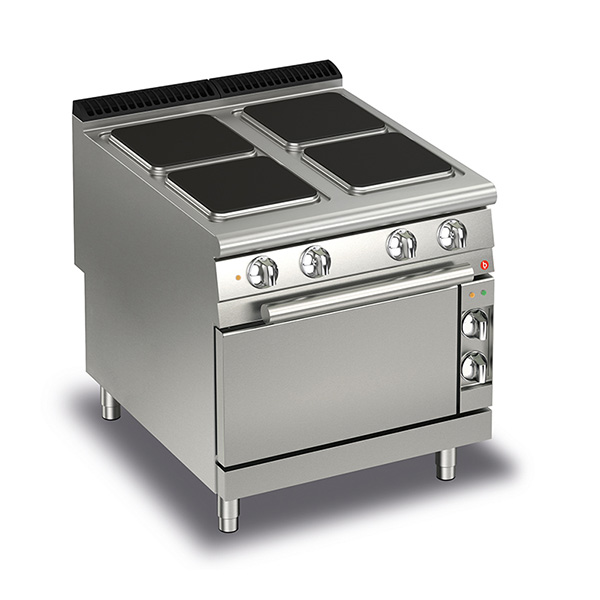 Baron 4 burner electric cook top with electric oven.
