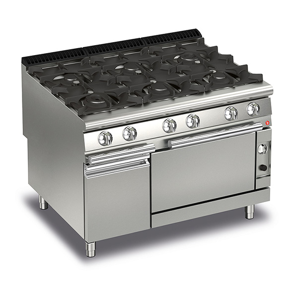 Baron 6 burner gas cook top with gas oven.
