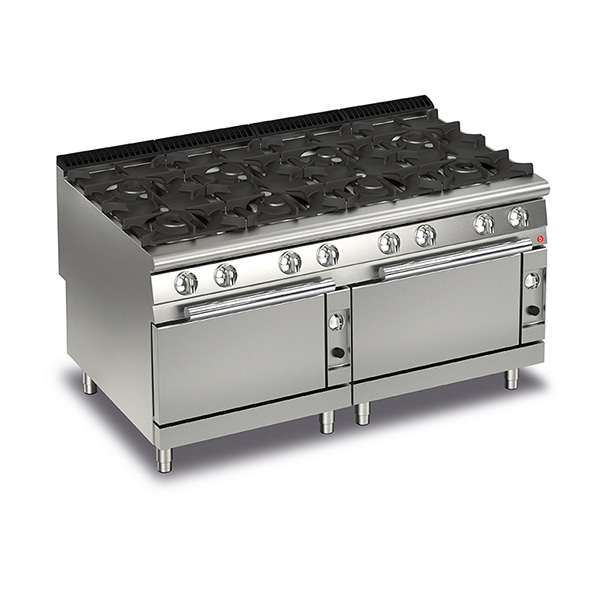 Baron 8 burner gas cook top with 2 gas ovens.